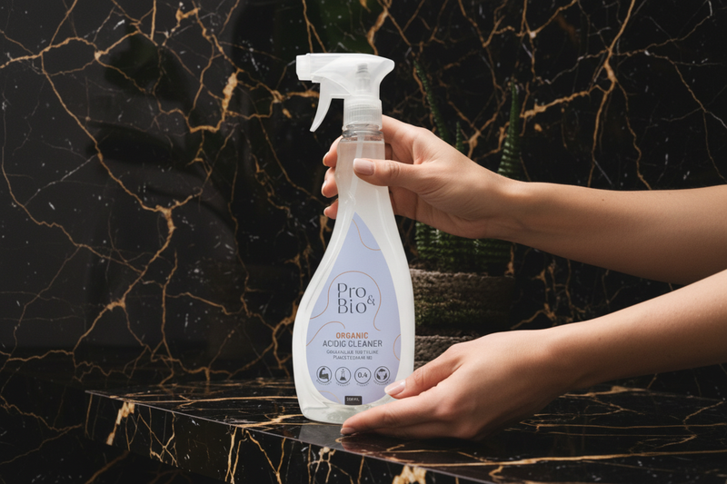 Holding spray bottle